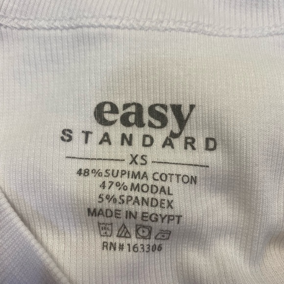 Easy Standard White Ribbed Racer Top - Picture 7 of 7